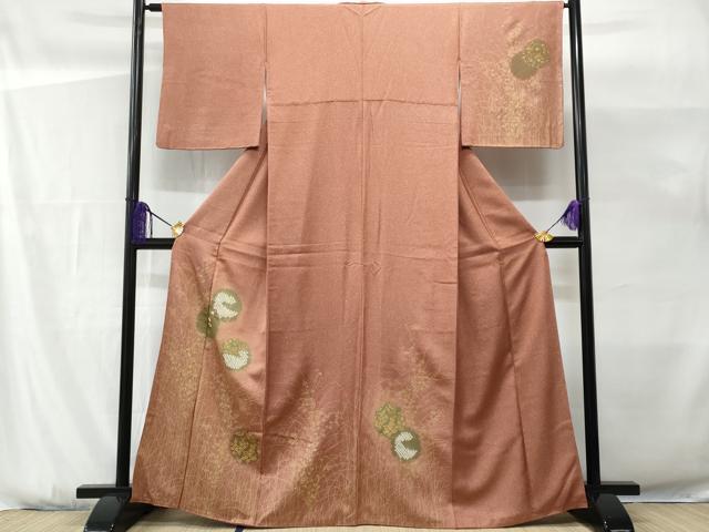 平和屋着物■訪問着 刺繍 絞り 枝花丸文 金彩 正絹 逸品 CABG9637fb