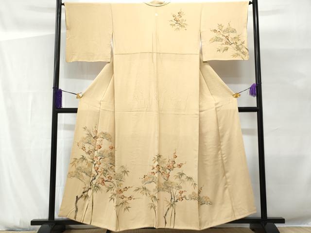 平和屋着物■訪問着 松竹梅 正絹 逸品 CABG9642fb