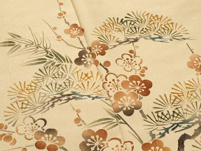 平和屋着物■訪問着 松竹梅 正絹 逸品 CABG9642fb