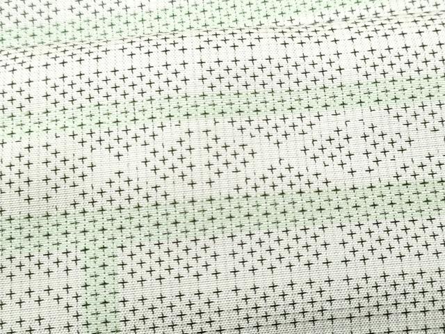 平和屋着物■上質な紬 幾何学文様 反端付き 正絹 逸品 未使用 CABG9644fb