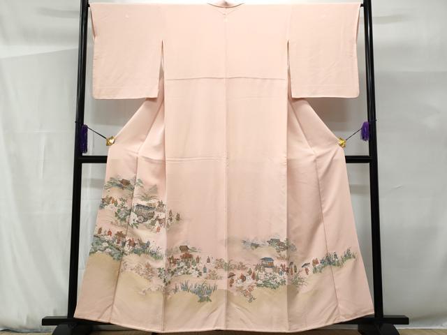 平和屋着物■豪華色留袖 寿光織 人物文 金糸 正絹 逸品 CABG9668fb