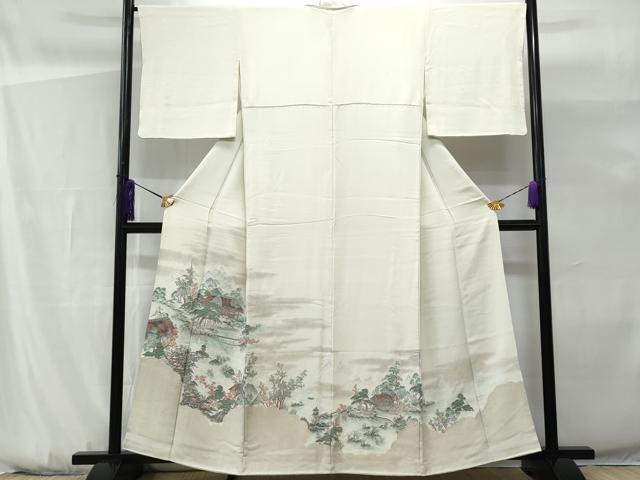 平和屋着物■豪華色留袖 寿光織 京名所風景文 暈し染め 金糸 正絹 逸品 CABG9684fb