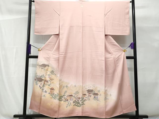 平和屋着物■豪華色留袖 寿光織 京洛絵巻 暈し染め 金糸 正絹 逸品 CABG9688fb