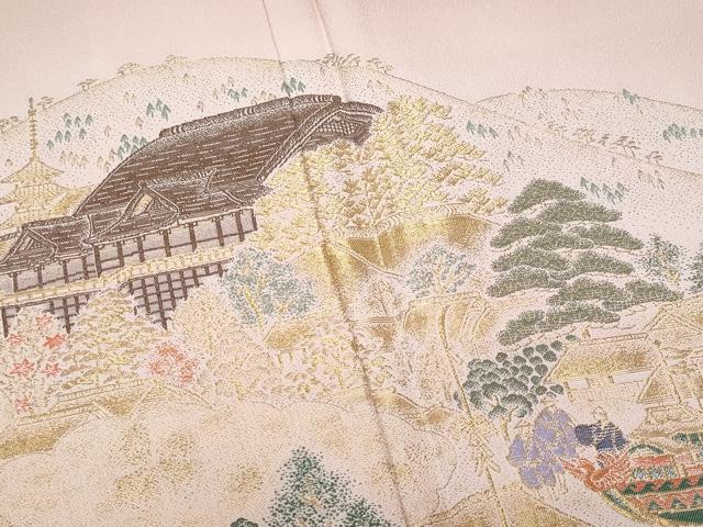 平和屋着物■豪華色留袖 寿光織 京洛絵巻 暈し染め 金糸 正絹 逸品 CABG9688fb
