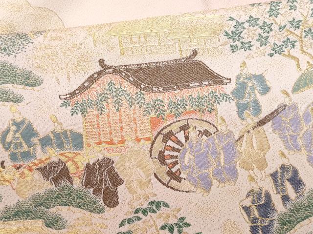平和屋着物■豪華色留袖 寿光織 京洛絵巻 暈し染め 金糸 正絹 逸品 CABG9688fb