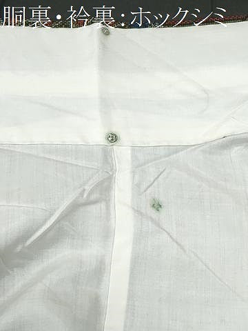 平和屋着物■紘匠紬 手織 更紗花文 証紙付き 正絹 逸品 未使用 CABG9697fb
