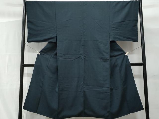 平和屋着物■男性 紬 鉄御納戸色 正絹 逸品 CABG9705fb