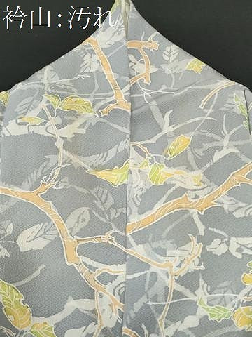 平和屋着物■上質な小紋 枝葉文 正絹 逸品 CABG9707fb