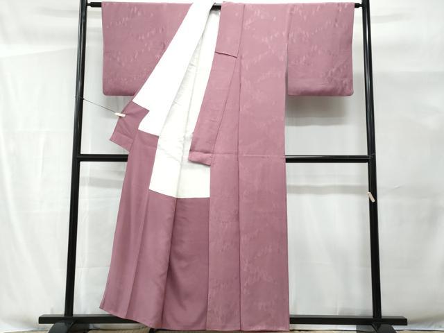 平和屋着物■上質な色無地 樹林地紋 紅藤色 正絹 逸品 CABG9717fb