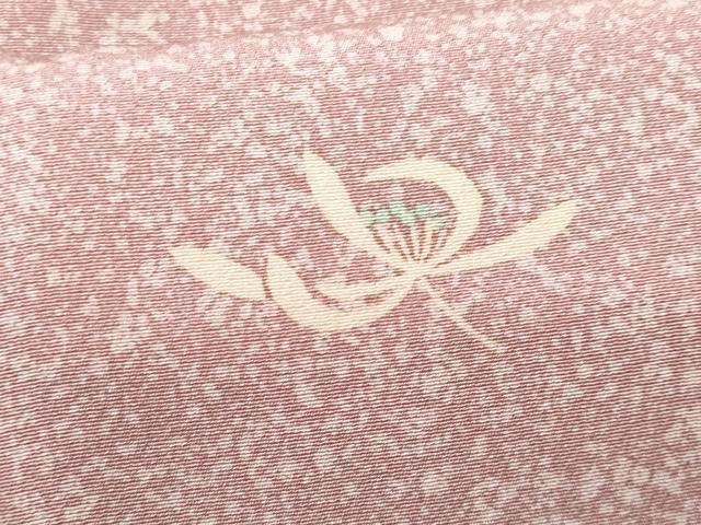平和屋着物■上質な小紋 舞花文 たたき染め 反端付き 正絹 逸品 CABG9733fb