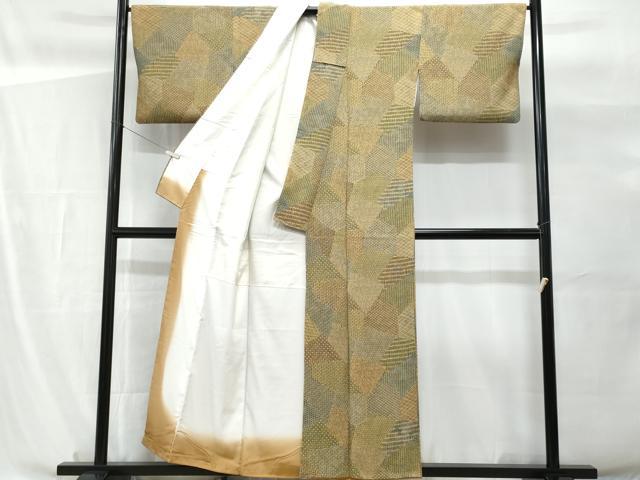 平和屋着物■上質な小紋 切嵌吉祥文 正絹 逸品 CABG9734fb