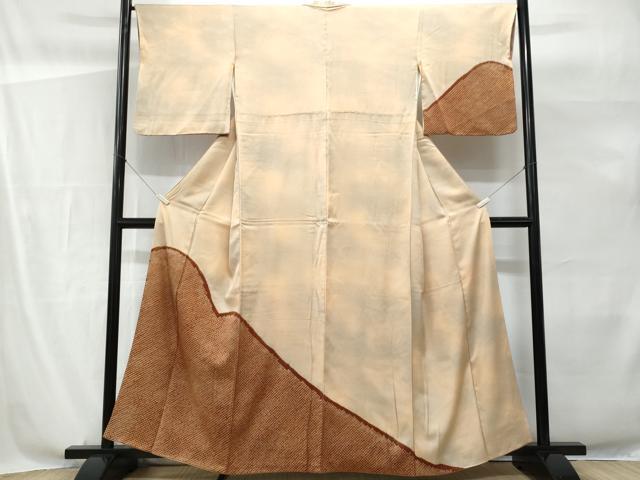 平和屋着物■訪問着 絞り 遠山文 暈し染め 正絹 逸品 CABG9747fb