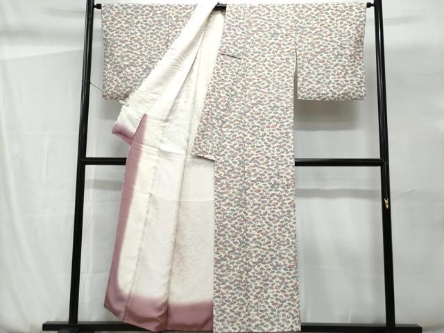 平和屋着物■上質な小紋 扇面御所車花尽くし 金銀彩 正絹 逸品 CABG9779fb