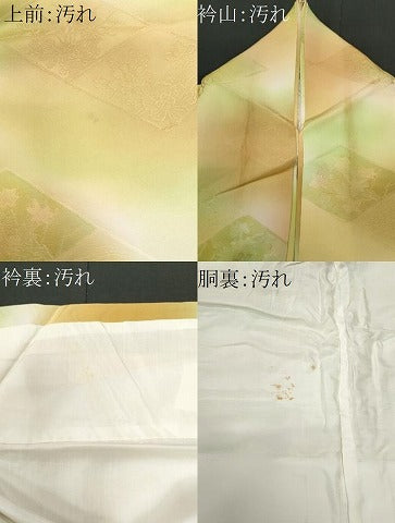 平和屋着物■上質な小紋 芝草花地紋 暈し染め 正絹 逸品 CABG9780fb