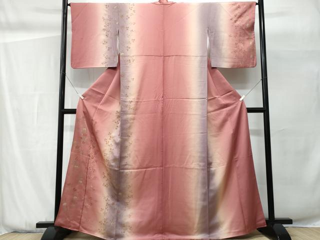 平和屋着物■訪問着 刺繍 枝橘 暈し染め 金彩 正絹 逸品 CABG9801fb