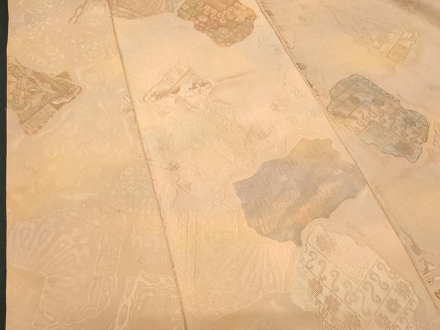 平和屋着物■上質な小紋 地紋起こし 吉祥花文 暈し染め 正絹 逸品 CABG9808fb
