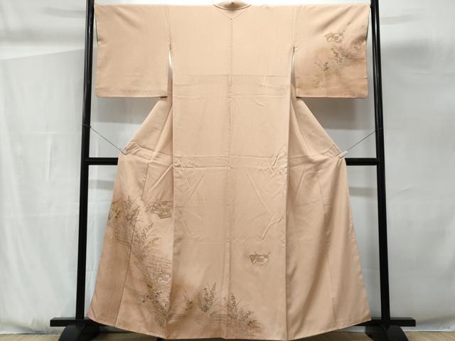 平和屋着物■中国三大刺繍 スワトウ刺繍 駒刺繍 訪問着 地紙流水枝花文 暈し染め 正絹 逸品 CABG9862fb