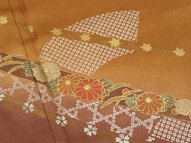 平和屋着物■訪問着 地紙花文 暈し染め 暈し染め 金銀彩 やまと誂製 正絹 逸品 CABG9863fb