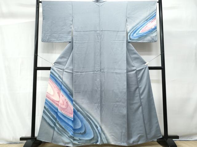 平和屋着物■訪問着 抽象文 暈し染め 正絹 逸品 CABG9872fb