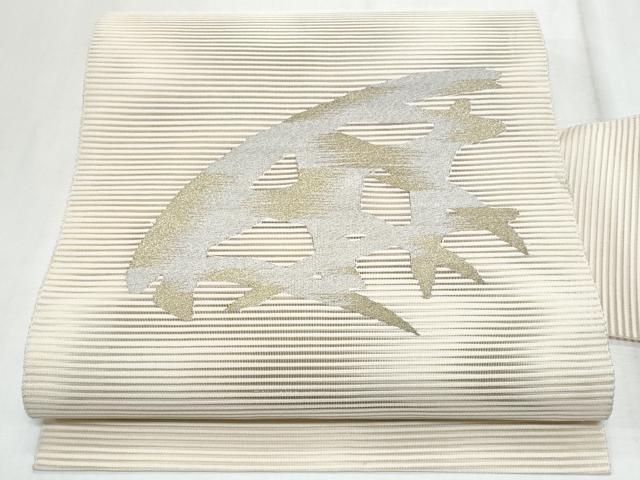 平和屋着物*夏物 八寸名古屋帯 絽綴れ 籬文 金銀糸 正絹 逸品 CABG9884fb