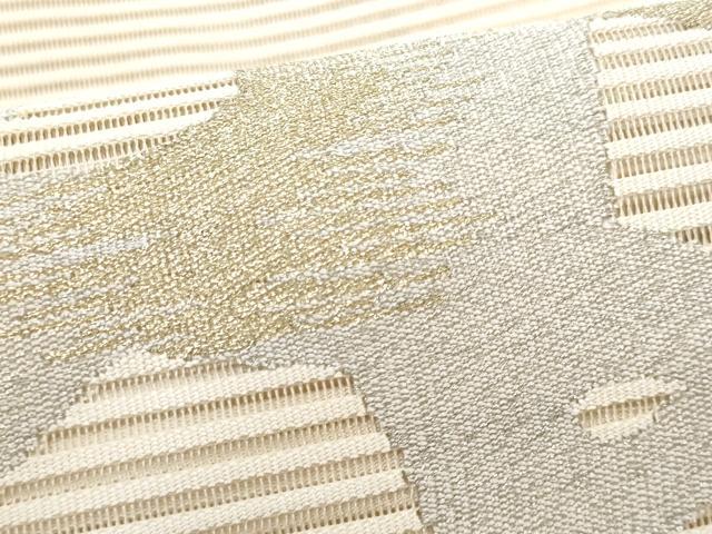 平和屋着物*夏物 八寸名古屋帯 絽綴れ 籬文 金銀糸 正絹 逸品 CABG9884fb