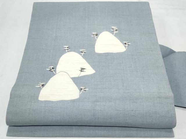 平和屋着物*夏物 九寸名古屋帯 遠山文 麻 逸品 CABG9885fb
