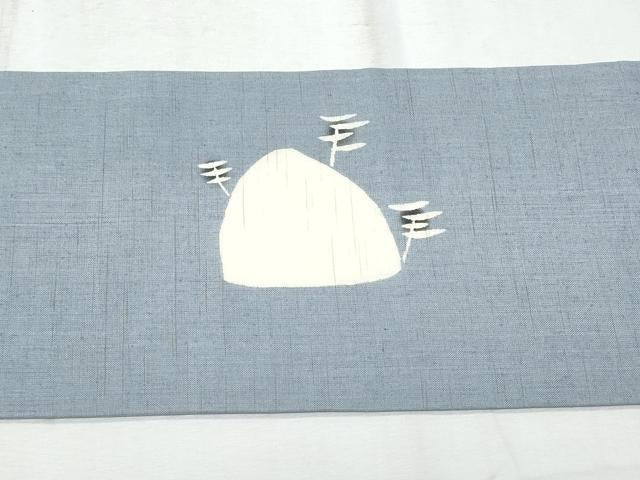 平和屋着物*夏物 九寸名古屋帯 遠山文 麻 逸品 CABG9885fb