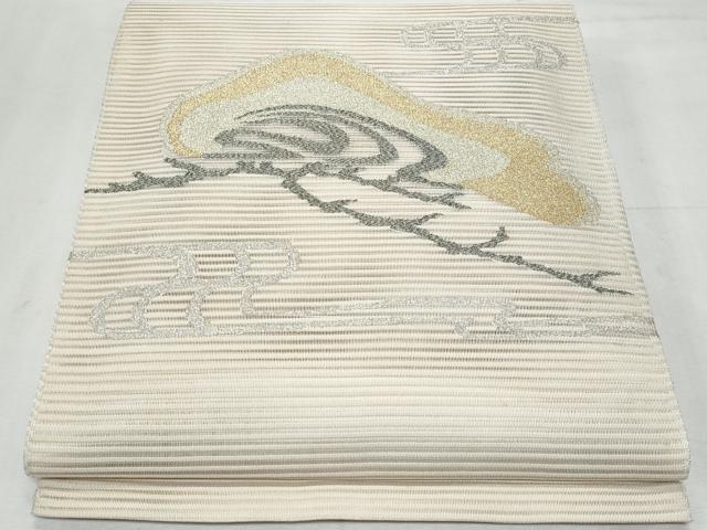 平和屋着物*夏物 八寸名古屋帯 絽綴れ 流水松文 金銀糸 正絹 逸品 CABG9886fb