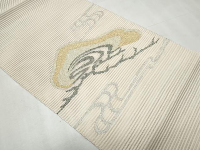 平和屋着物*夏物 八寸名古屋帯 絽綴れ 流水松文 金銀糸 正絹 逸品 CABG9886fb