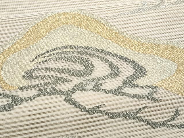 平和屋着物*夏物 八寸名古屋帯 絽綴れ 流水松文 金銀糸 正絹 逸品 CABG9886fb