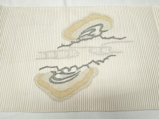 平和屋着物*夏物 八寸名古屋帯 絽綴れ 流水松文 金銀糸 正絹 逸品 CABG9886fb