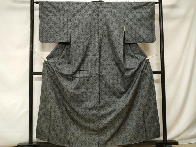平和屋着物■本場大島紬 7マルキ 麻の葉文様 正絹 逸品 CABH0015ev