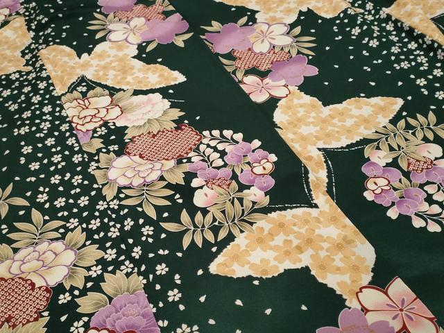 平和屋着物■H・L(アッシュエル) HENRI-LUC CHAPUIS 小紋 舞桜花蝶文 正絹 逸品 未使用 CABH0026ev