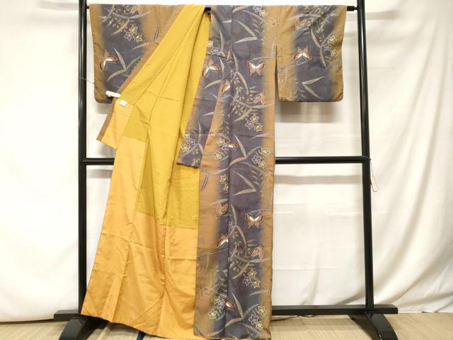 平和屋着物■小紋 花蝶間道 暈し染め 洗える着物 CABH0027ev