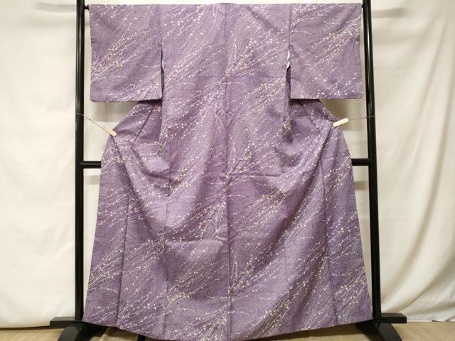 平和屋着物■小紋 枝葉文 洗える着物 CABH0048ev