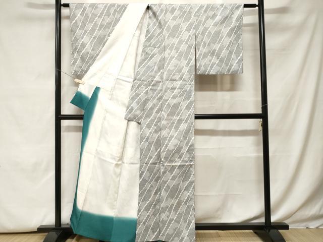 平和屋着物■小紋 幾何学文 鹿の子 洗える着物 CABH0068ev