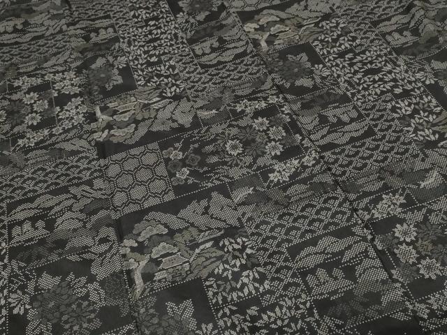 平和屋着物■本場大島紬 7マルキ 色紙重ね風景文 正絹 逸品 CABH0098ev