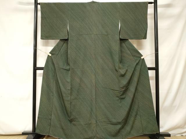 平和屋着物■上質な小紋 斜線文 正絹 逸品 CABH0099ev