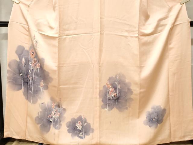 平和屋着物■訪問着 バラ 舞花文 暈し染め 金彩 正絹 逸品 CABH0101ev