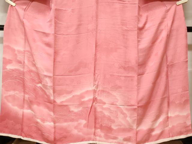 平和屋着物■訪問着 雲取り立波文 暈し染め 正絹 逸品 CABH0104ev