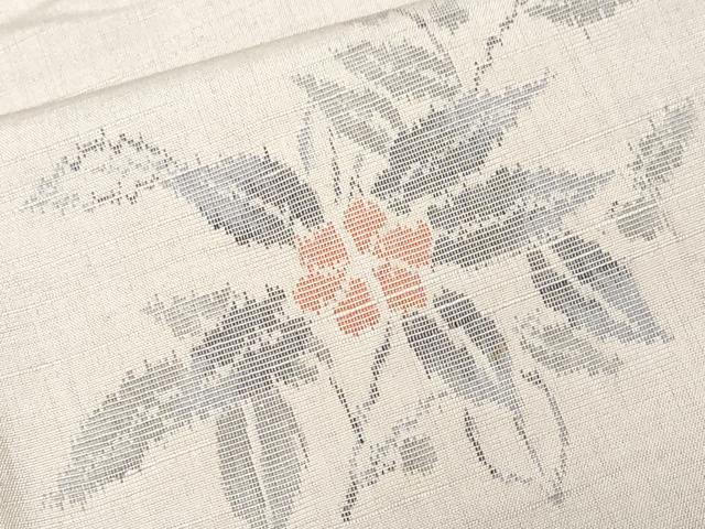 平和屋着物■上質な紬 蔦の葉枝花文 正絹 逸品 CABH0109ev