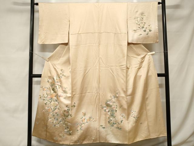 平和屋着物■訪問着 雪輪重ね松竹梅花文 暈し染め 金彩 正絹 逸品 CABH0144ev