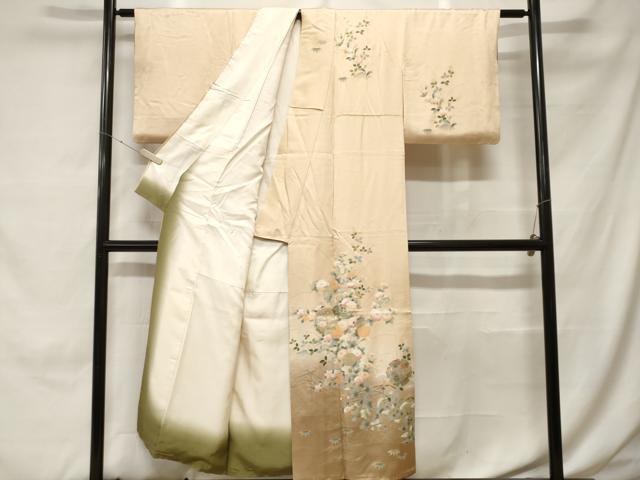平和屋着物■訪問着 雪輪重ね松竹梅花文 暈し染め 金彩 正絹 逸品 CABH0144ev