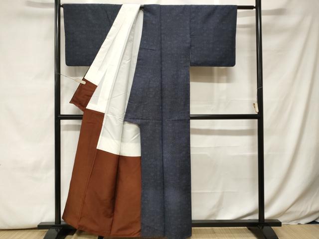 平和屋着物■結城紬 蜀江花文 正絹 逸品 CABH0150ev