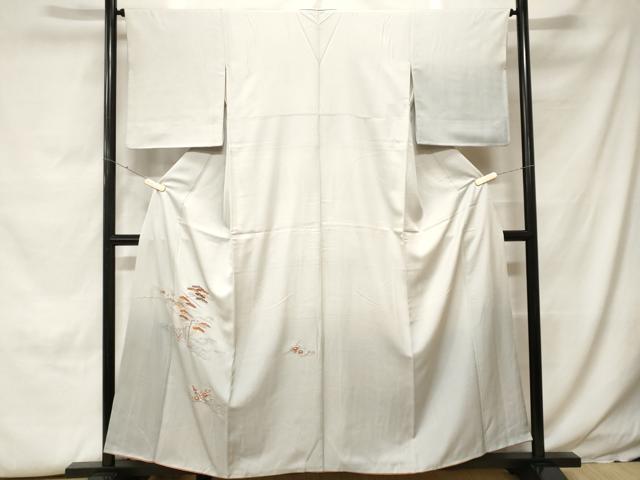 平和屋着物■訪問着 駒刺繍 雲取り松花文 暈し染め 正絹 逸品 CABH0158ev
