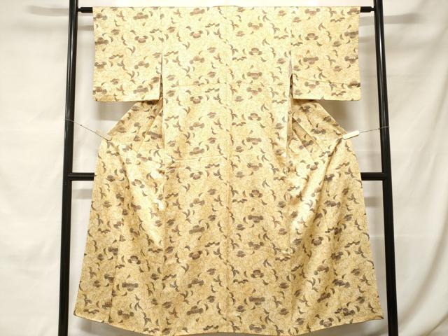 平和屋着物■上質な小紋 更紗花唐草文 正絹 逸品 CABH0185ev