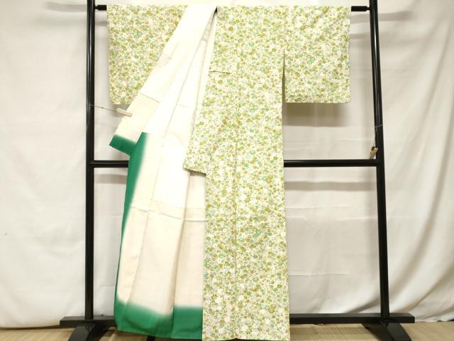 平和屋着物■上質な小紋 草花文 西武百貨店扱い 正絹 逸品 CABH0191ev