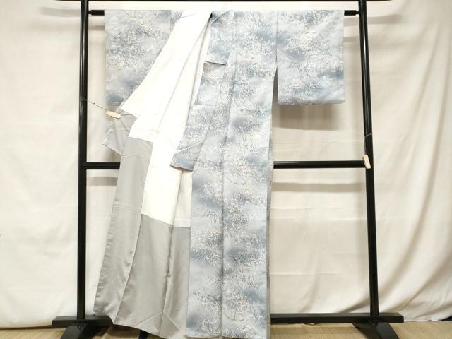 平和屋着物■小紋 枝葉松文 暈し染め 洗える着物 CABH0216ev