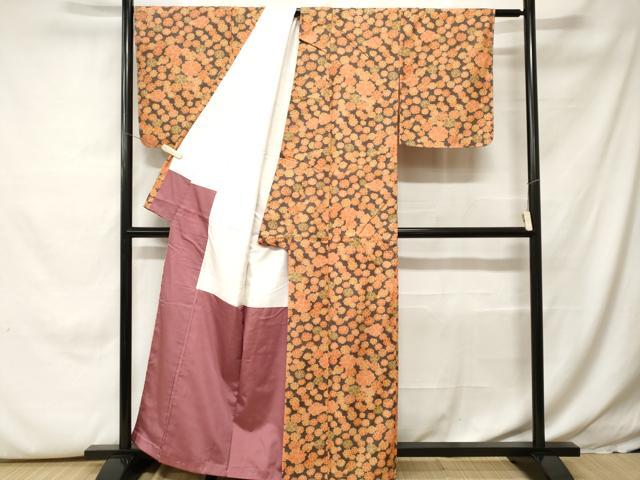 平和屋着物■上質な小紋 舞花文 正絹 逸品 CABH0250ev