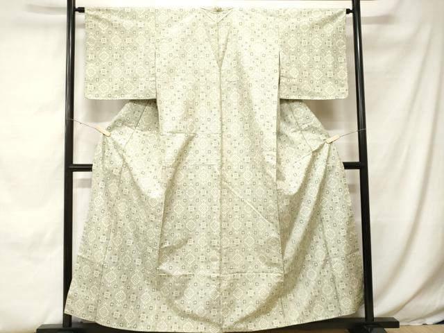 平和屋着物■本場村山大島紬 幾何学文様 正絹 逸品 CABH0265ev